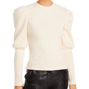 Jonathan Simkhai Levy Recycled Rib Puff Sleeve Top